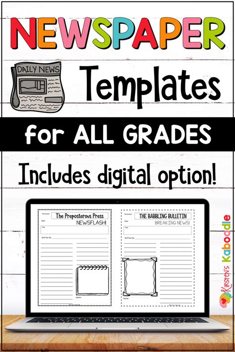 These Newspaper Templates For Kids Can Be Printed And Written On