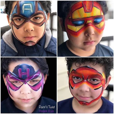 Superhero Face Paint Ideas Superhero Face Painting Superhero Face