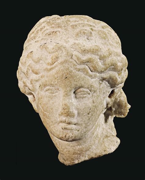 A Roman Marble Head Of Venus Circa 1st Century Bc 1st Century Ad