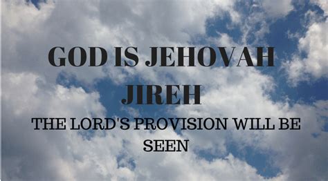 M7d Provision Of Jehovah Jireh