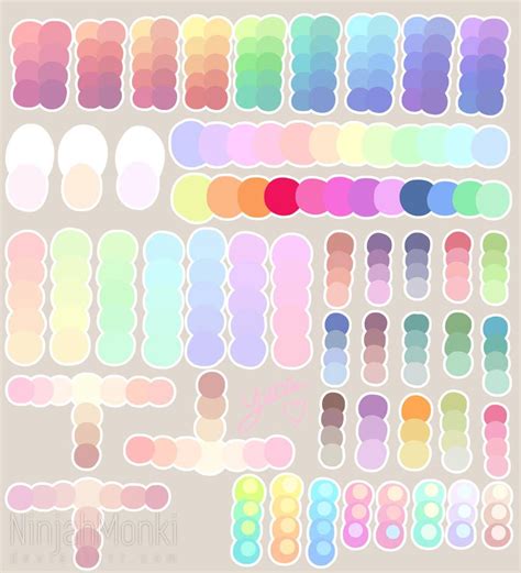 Pastel Colour Palette By Ninjahmonki Palette Art Pastel Colour Palette