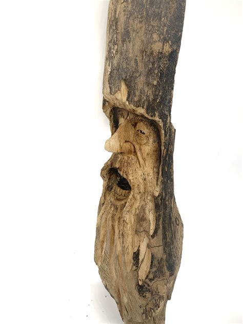 Wood Carving Driftwood Art Wood Spirit Carving By Josh Carte Hand