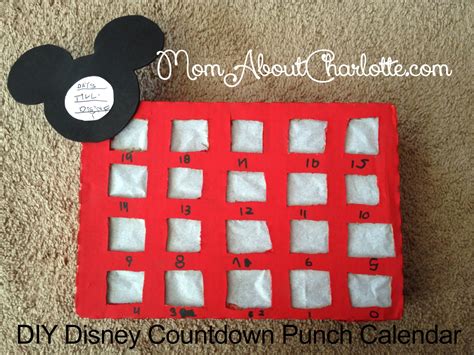 Diy Disney Punch Countdown Calendar ~ Mom About Charlotte
