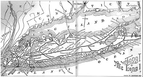 Long Island Railroad Map From Early Twentieth Century Map Long