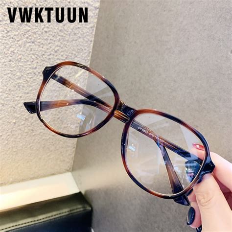 Vwktuun Square Glasses Frame Clear Lens Eyeglasses Vintage Big Glasses Frame Fake Glasses