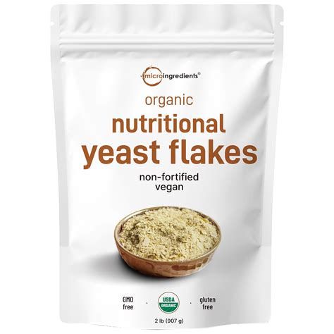 Organic Unfortified Nutritional Yeast Flakes Non Fortified And Powdered