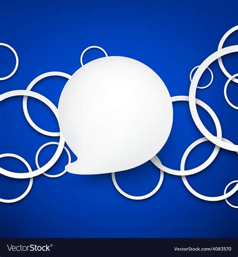Speech Bubble With Paper White Circles Royalty Free Vector