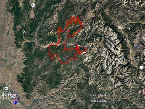 Pioneer Fire Idaho Map