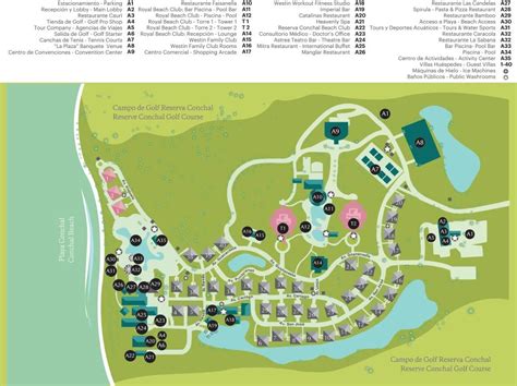 The Westin Reserva Conchal Golf Resort And Spa Map Travel Resort Maps