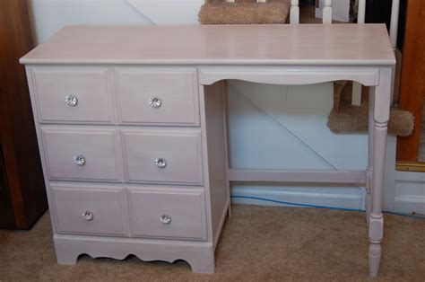 Desk Painted In Annie Sloan Antoinette With A Old White Wash Desk