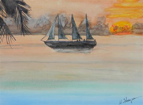 Sunset Cruise Painting By Warren Thompson Fine Art America