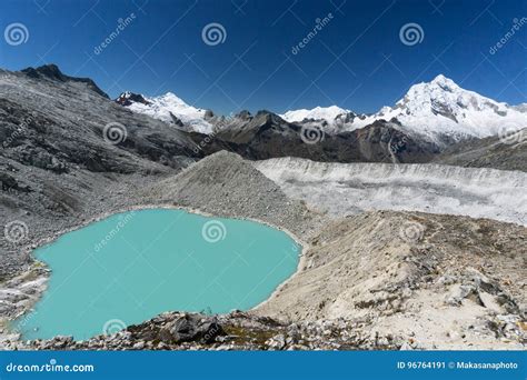 Turquoise Lake In The Andes In Peru Stock Image Image Of Huaraz