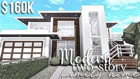 Modern Two Story Home Roblox Bloxburg Build Gamingwithv Youtube