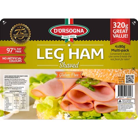 Dorsogna Leg Ham Shaved 4 Pack Woolworths
