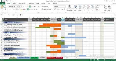 Daily Task Tracker Excel Template