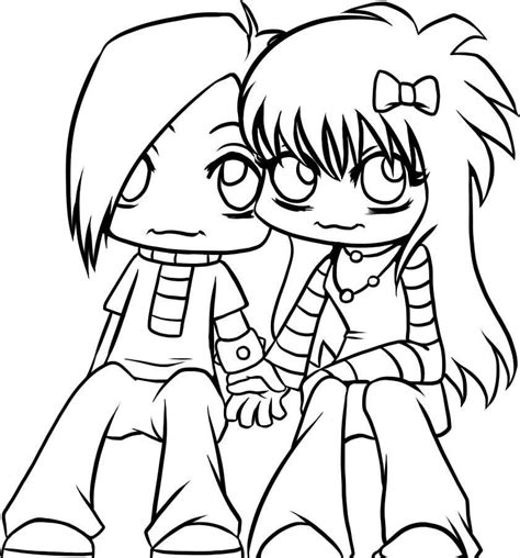 Gothic Emo Coloring Pages
