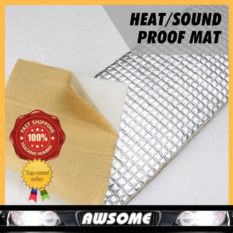 White Sound Deadener Shield Foil Insulation Car Truck Soundproof Anti
