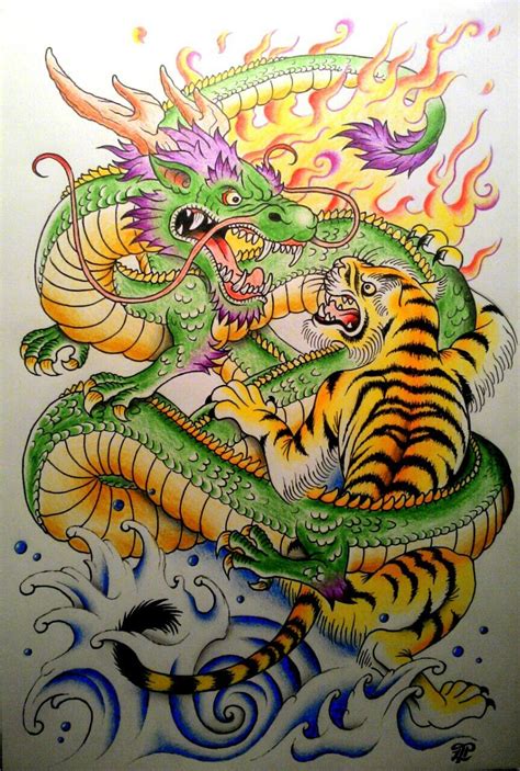 Traditional Japanese Dragon Painting At Explore