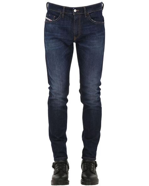 Diesel Slim Tepphar Cotton Denim Jeans In Blue For Men Lyst