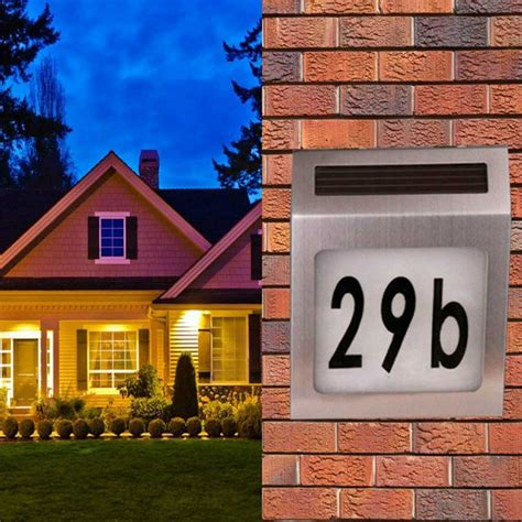 House Number With Lightsyncont Solar Powered Address Signled Outdoor