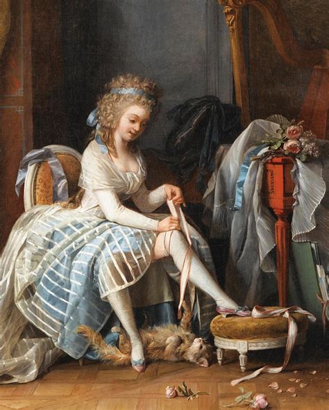 Young Woman At Her Toilette By Niklas Lafrensen Circa 1780s A Fun