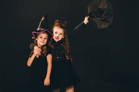 Free Photo Group Of Girls Dressed In Halloween Costumes