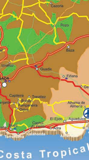 Kaart Almeria Spanje Vogels