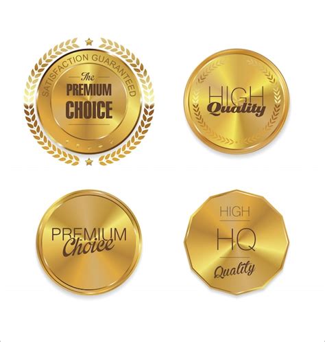 Premium Vector Golden Labels Collection