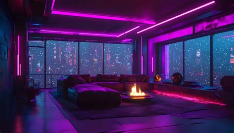 Cyberpunk Animated Background Urban Neon Ambiance And City View Perfect