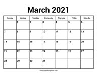 The 12 months calendars print out on 12 pages. March 2021 Calendar Printable - Calendar Options