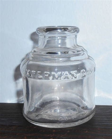 Vintage Waterman Glass Ink Bottle Etsy Bottle Glass Perfume Bottles