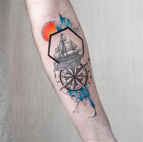 Compass Design By Baris Yesilbas Compass Tattoo Tattoos Tattoos For