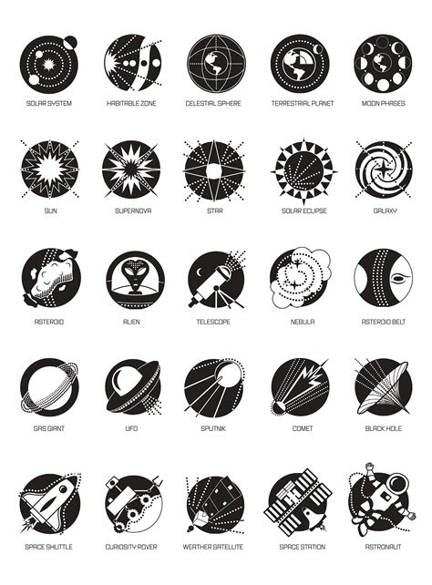 Outer Space Symbol Set On Behance