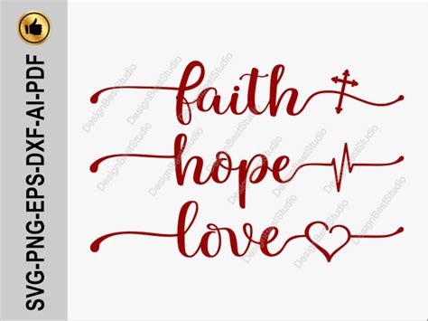 Faith Hope Love Svg Religious Svg Faith Svg Christian Svg Hope Etsy