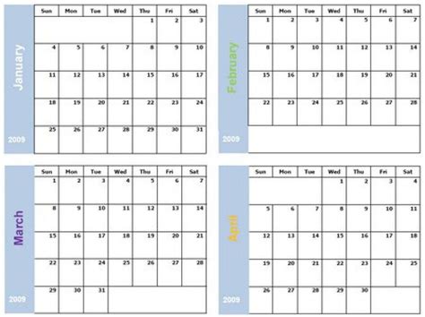 6 Month Calendar Example Calendar Printable