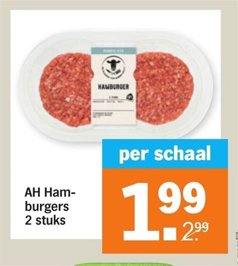 Ah Ham Burgers Stuks Aanbieding Bij Albert Heijn