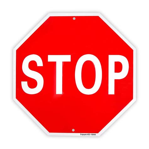 Buy Enjoyist Large Stop Sign Street Slow Warning Reflective Signs 24x