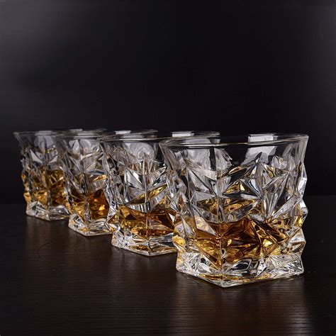 Primeworld Diamond Design Crystal Cut Whiskey Glass Set 300 Ml Pack Of 6 Buy Online In Uae
