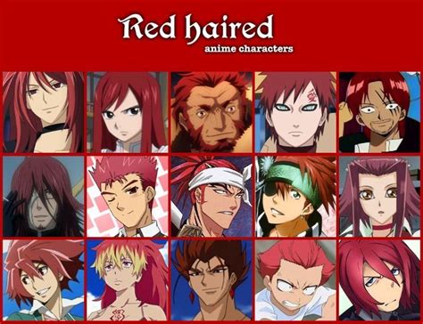Red Haired Anime Characters Anime Amino