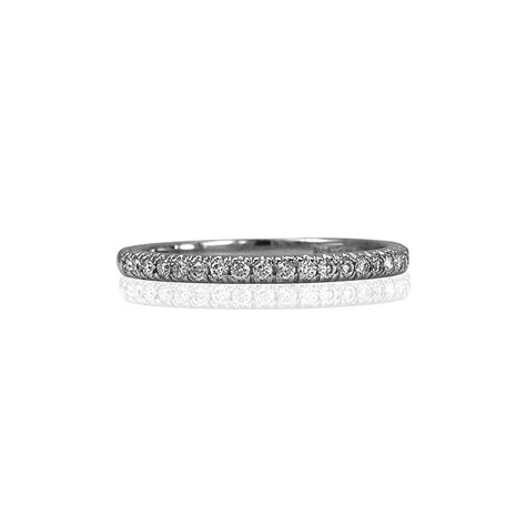 14k White Gold Stackable Bead Set Diamond Ring Diamond Design