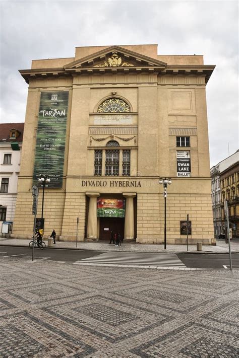 Hybernia Theater In Prague Center Editorial Stock Image Image Of
