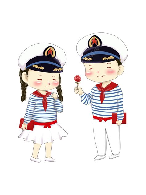 Couple Navy Cartoon Elements Navy Confession Navy Confession Cartoon