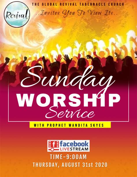 Worship Service Flyer Template Postermywall