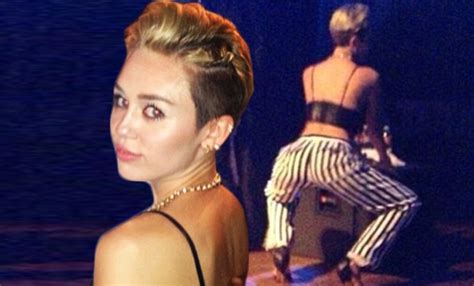 Miley Cyrus Shakes Her Derriere On Stage At Rap Gig