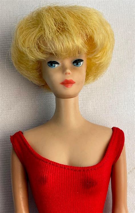 Lot Vintage Blonde Bubble Cut Barbie Doll W Ponytail Vinyl Case