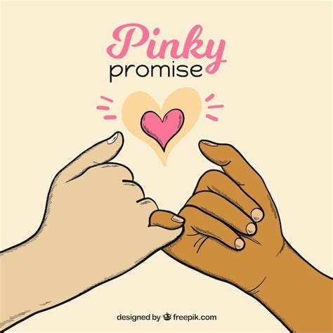 Free Vector Hand Drawn Pinky Promise Concept
