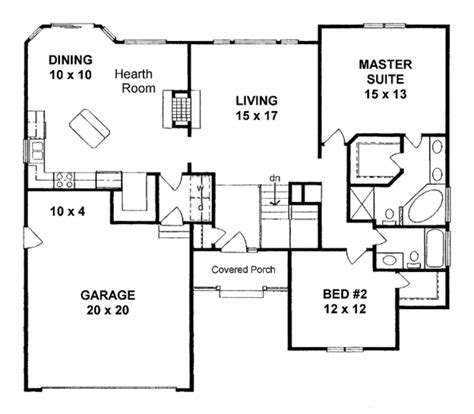 Four bedroom house plans offer homeowners one thing the possibilities are nearly endless! Traditional Style House Plan - 2 Beds 2 Baths 1400 Sq/Ft ...