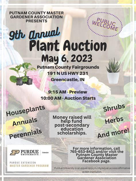 9th Annual Plant Auction Presented by the Putnam County Master Gardener
