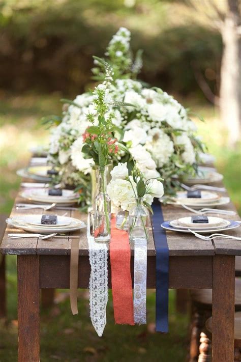 Ivory Persimmon And Navy Vintage Bohemian Wedding