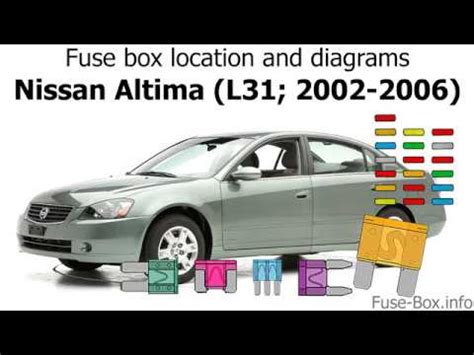 Power supply routing circuit wiring diagram power. Fuse box location and diagrams: Nissan Altima (L31; 2002 ...